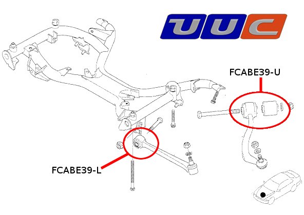 Uuc front control arm bushings fcabs for bmw